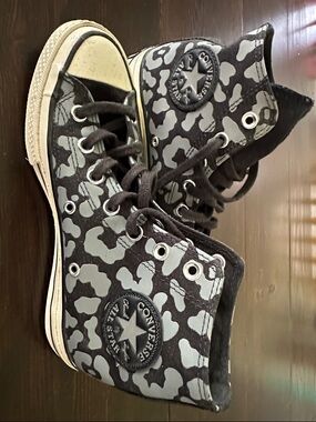 Converse High Top Sneakers - Black & Gray Camo